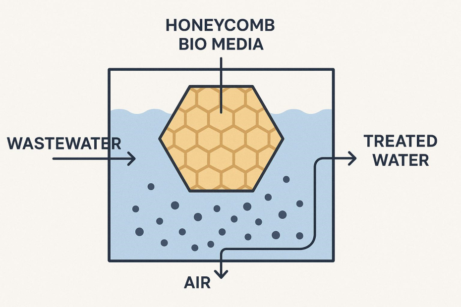 honeycomb media biofilter IPAL